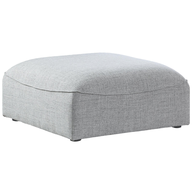 Meridian Miramar Fabric Ottoman 683Grey-Ott IMAGE 1