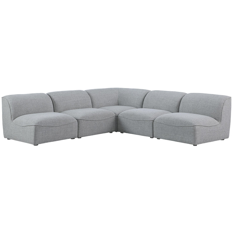 Meridian Miramar Fabric Sectional 683Grey-Sec5B IMAGE 1