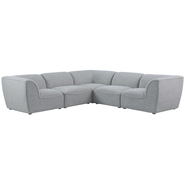 Meridian Miramar Fabric Sectional 683Grey-Sec5C IMAGE 1