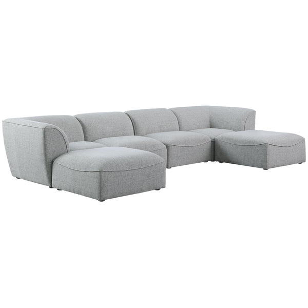 Meridian Miramar Fabric Sectional 683Grey-Sec6A IMAGE 1