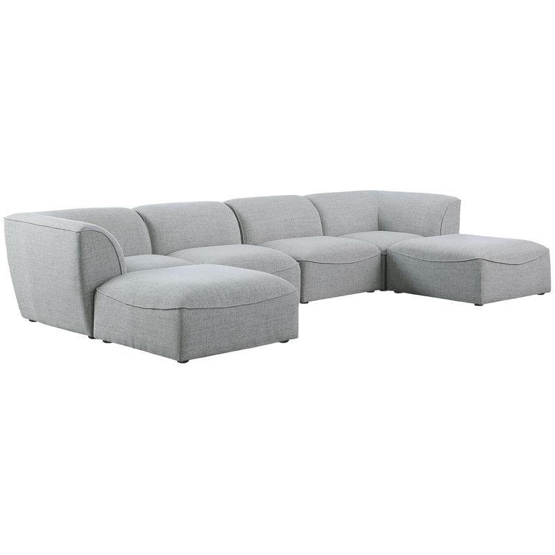 Meridian Miramar Fabric Sectional 683Grey-Sec6A IMAGE 1