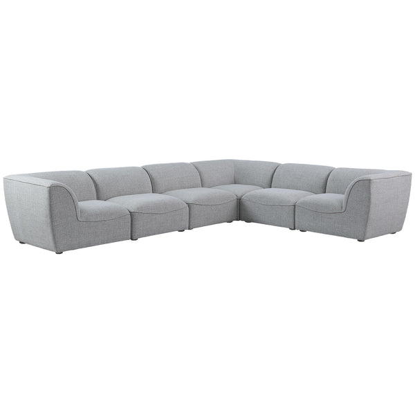 Meridian Miramar Fabric Sectional 683Grey-Sec6B IMAGE 1