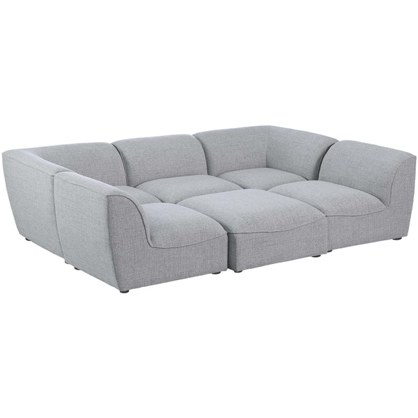 Meridian Miramar Fabric Sectional 683Grey-Sec6C IMAGE 1