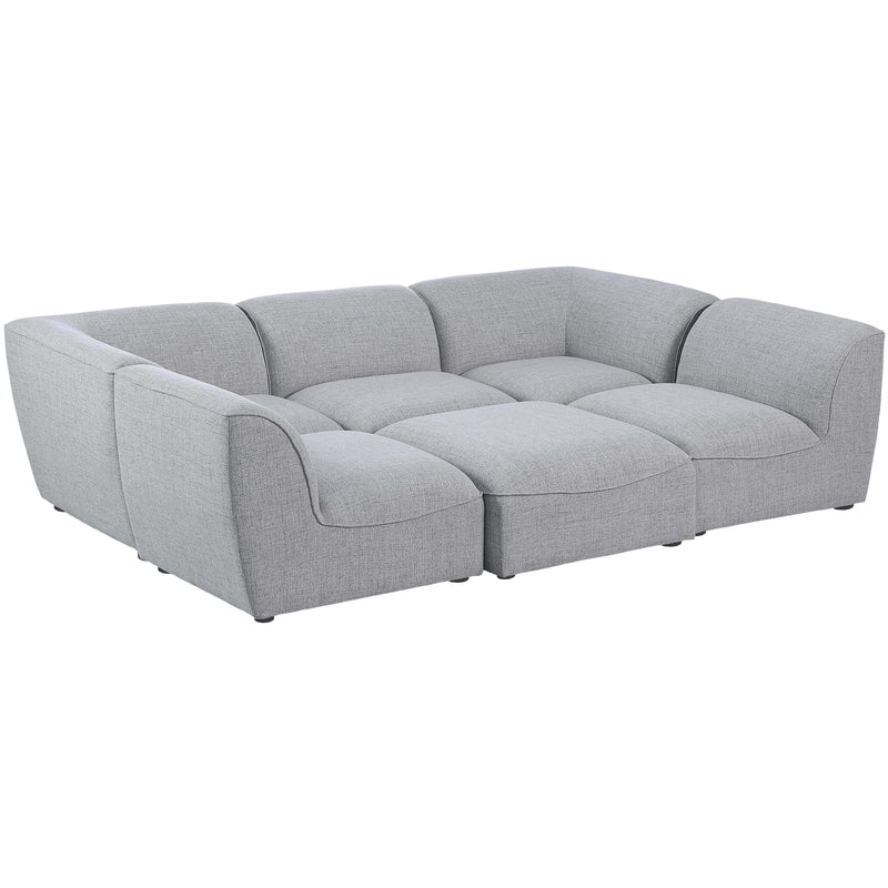 Meridian Miramar Fabric Sectional 683Grey-Sec6C IMAGE 1