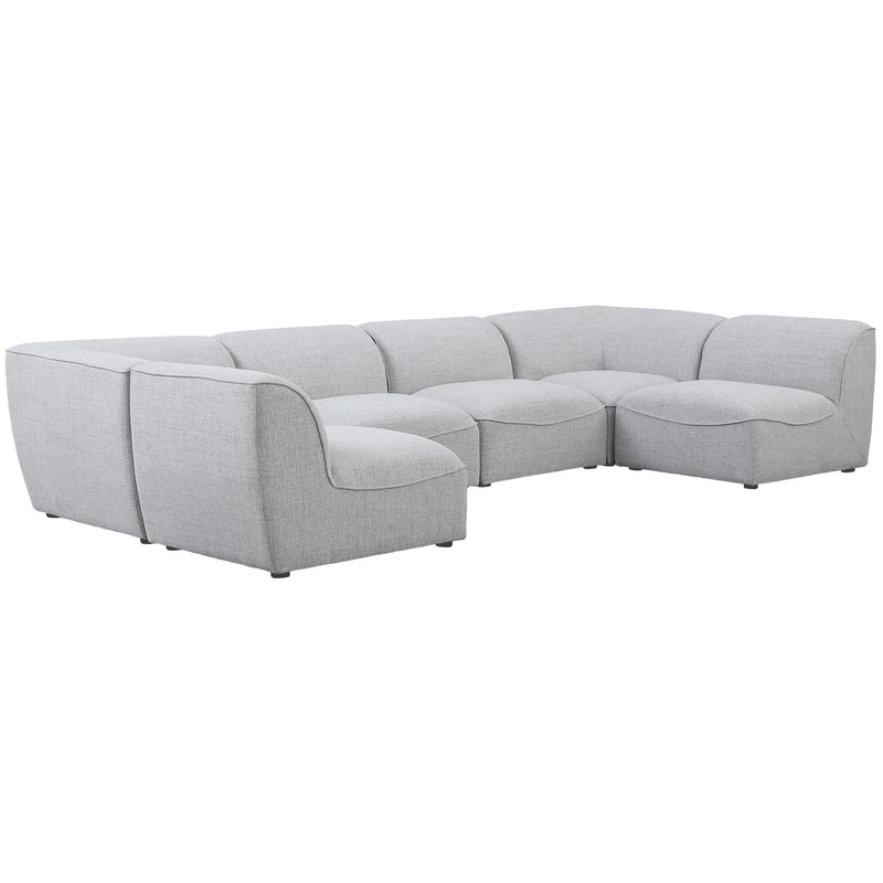 Meridian Miramar Fabric Sectional 683Grey-Sec6D IMAGE 1