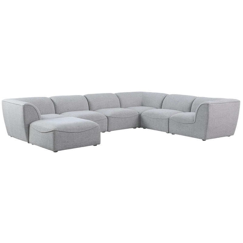 Meridian Miramar Fabric Sectional 683Grey-Sec7A IMAGE 1