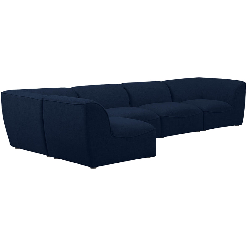 Meridian Miramar Fabric Sectional 683Navy-Sec5D IMAGE 1