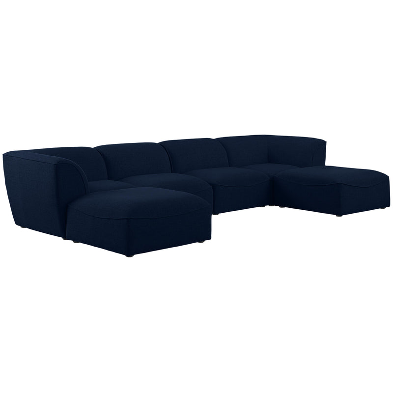 Meridian Miramar Fabric Sectional 683Navy-Sec6A IMAGE 1