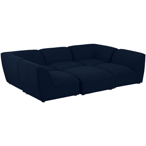 Meridian Miramar Fabric Sectional 683Navy-Sec6C IMAGE 1