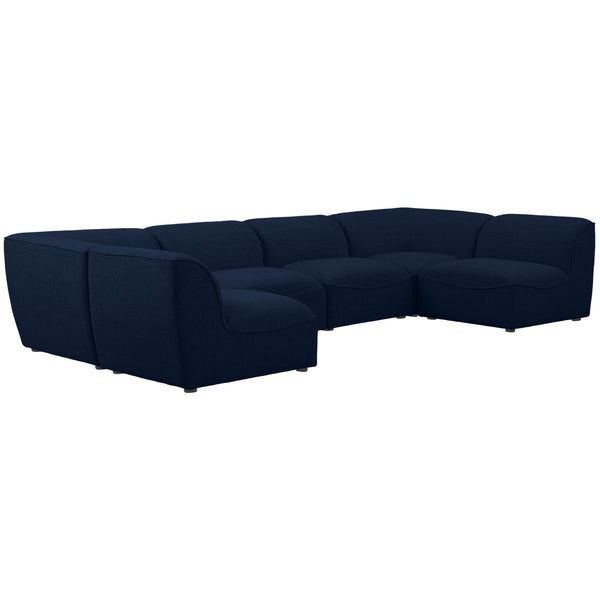 Meridian Miramar Fabric Sectional 683Navy-Sec6D IMAGE 1