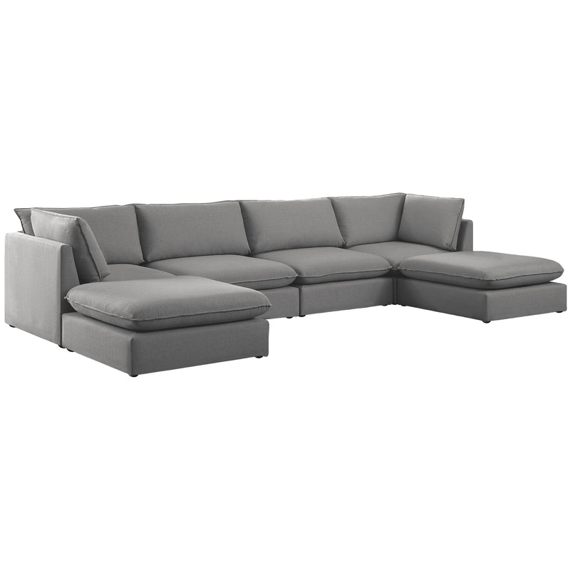 Meridian Mackenzie Fabric Sectional 688Grey-Sec6B IMAGE 1