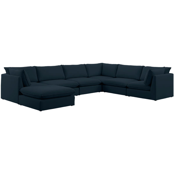 Meridian Mackenzie Fabric Sectional 688Navy-Sec7A IMAGE 1