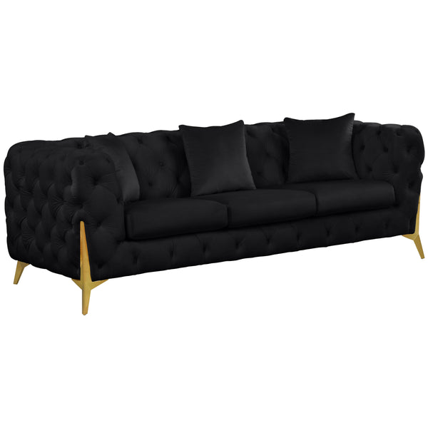 Meridian Kingdom Stationary Fabric Sofa 695Black-S IMAGE 1