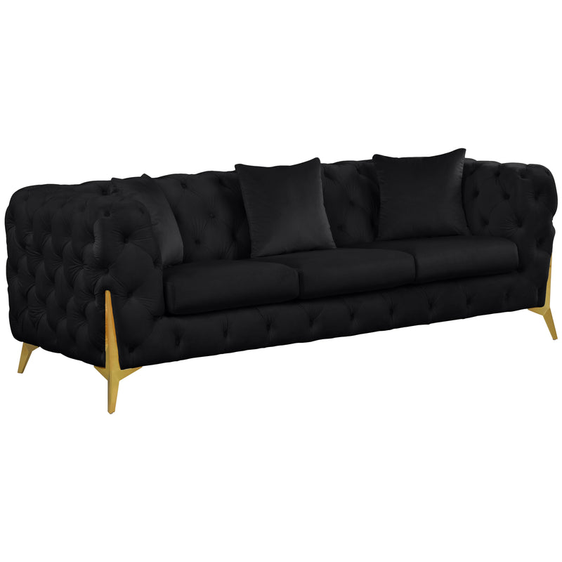 Meridian Kingdom Stationary Fabric Sofa 695Black-S IMAGE 1