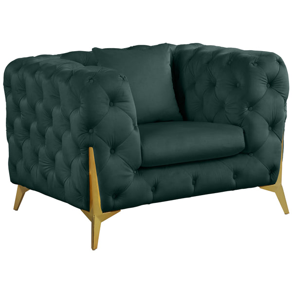 Meridian Kingdom Stationary Fabric Chair 695Green-C IMAGE 1