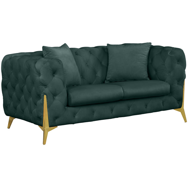 Meridian Kingdom Stationary Fabric Loveseat 695Green-L IMAGE 1