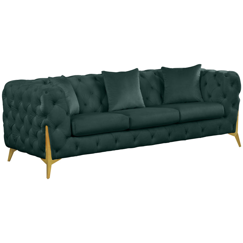 Meridian Kingdom Stationary Fabric Sofa 695Green-S IMAGE 1