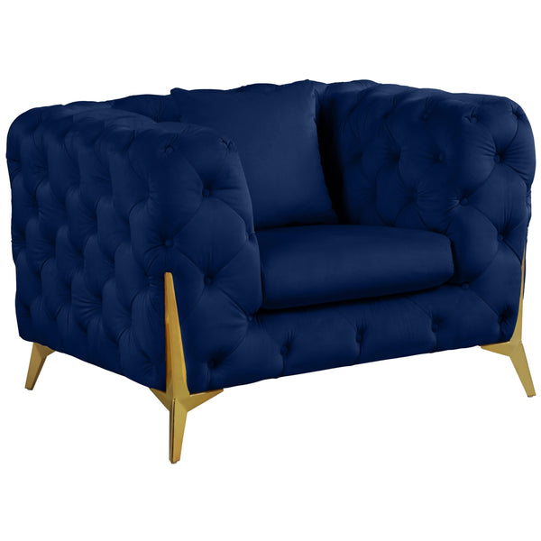 Meridian Kingdom Stationary Fabric Chair 695Navy-C IMAGE 1