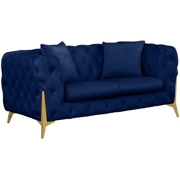 Meridian Kingdom Stationary Fabric Loveseat 695Navy-L IMAGE 1