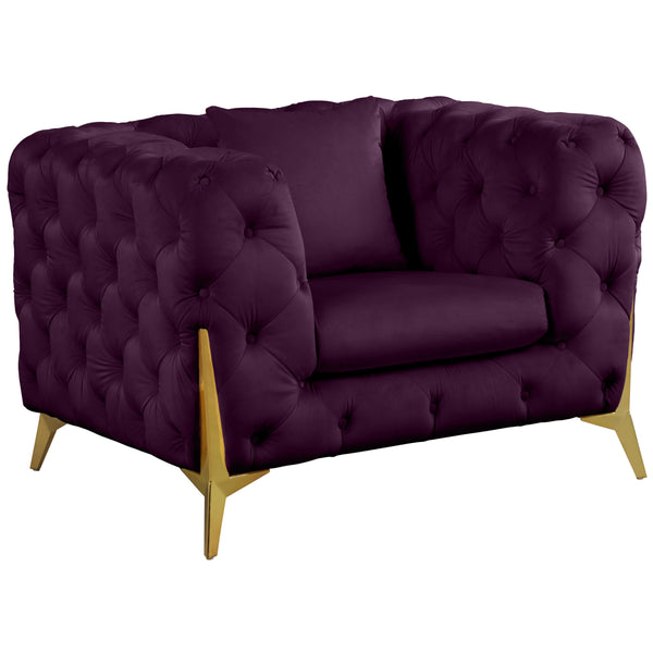 Meridian Kingdom Stationary Fabric Chair 695Purple-C IMAGE 1