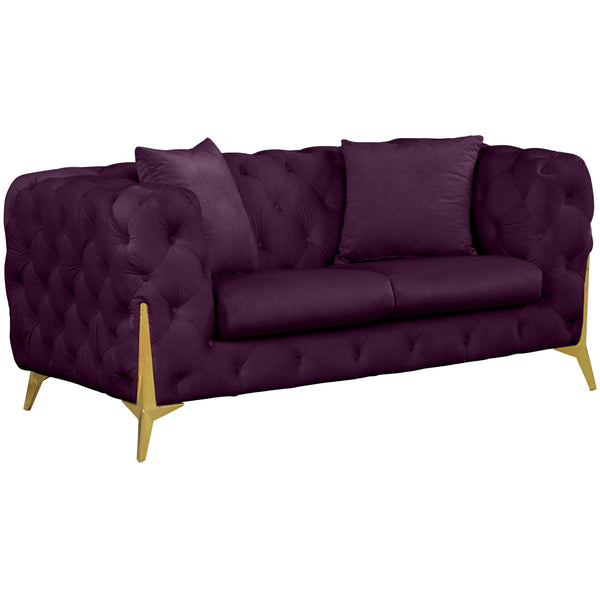 Meridian Kingdom Stationary Fabric Loveseat 695Purple-L IMAGE 1