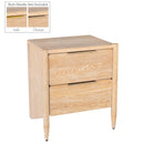 Meridian Oakwood 2-Drawer Nightstand 860-NS IMAGE 1