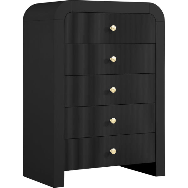 Meridian Artisto 5-Drawer Chest 888Black-CH IMAGE 1