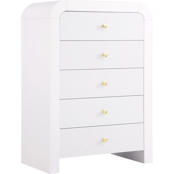 Meridian Artisto 5-Drawer Chest 888White-CH IMAGE 1