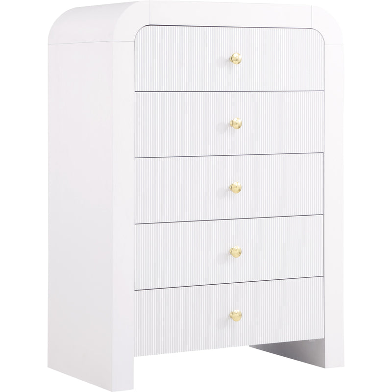 Meridian Artisto 5-Drawer Chest 888White-CH IMAGE 1