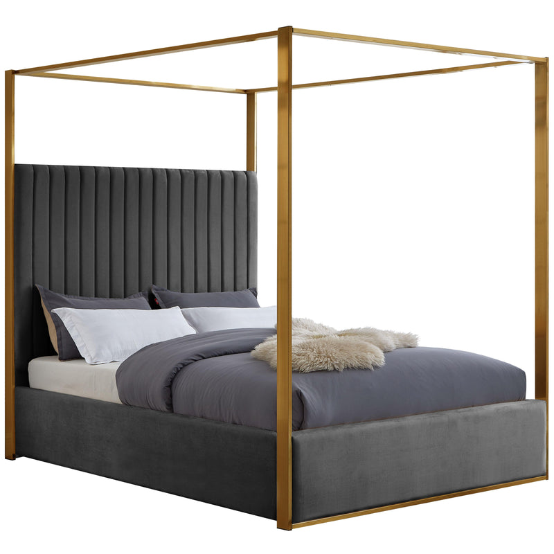 Meridian Jones Queen Canopy Bed JonesGrey-Q IMAGE 1