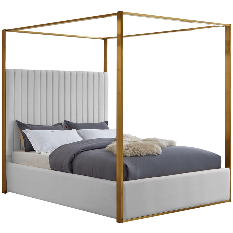 Meridian Jones King Canopy Bed JonesWhite-K IMAGE 1