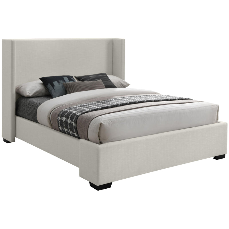 Meridian Oxford Queen Panel Bed OxfordBeige-Q IMAGE 1