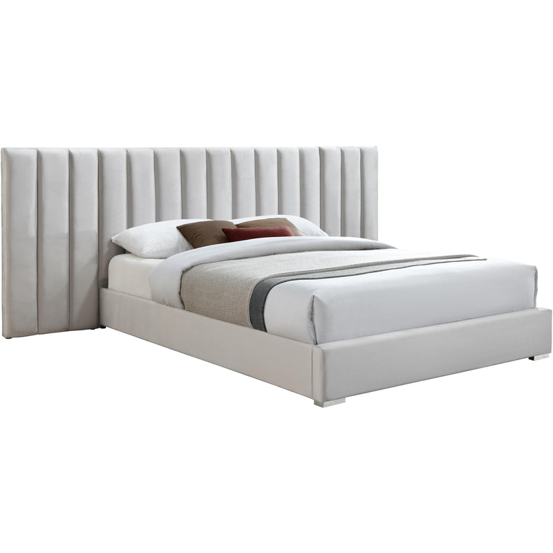 Meridian Pablo King Panel Bed PabloCream-K IMAGE 1
