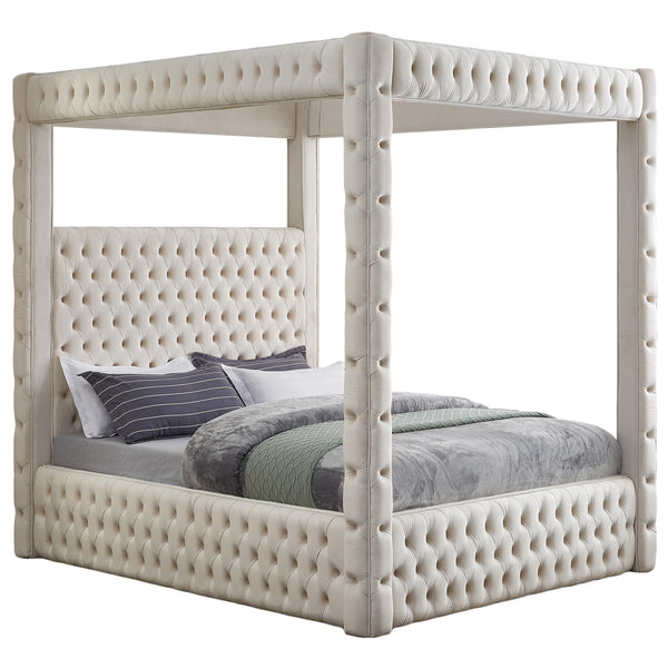 Meridian Royal Queen Canopy Bed RoyalCream-Q IMAGE 1