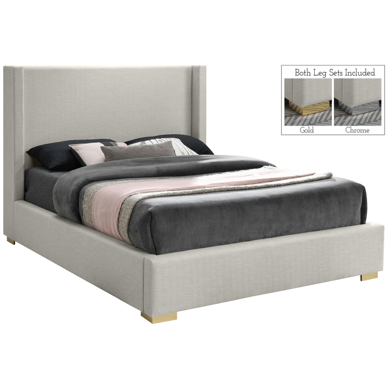 Meridian Royce Full Panel Bed RoyceBeige-F IMAGE 1