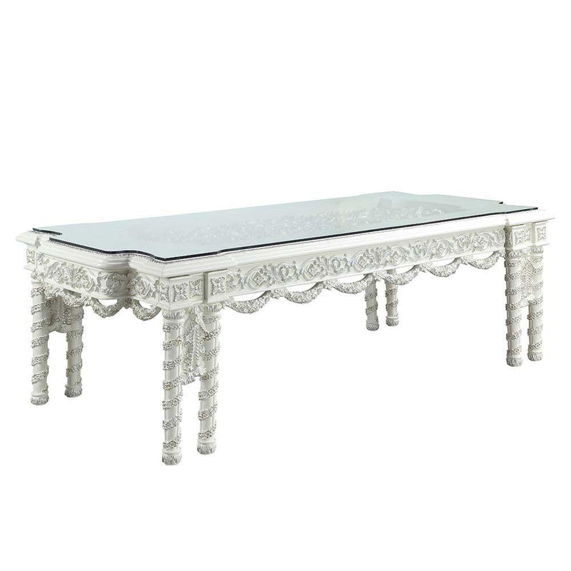 Acme Furniture Vanaheim Dining Table with Glass Top DN00678 IMAGE 1