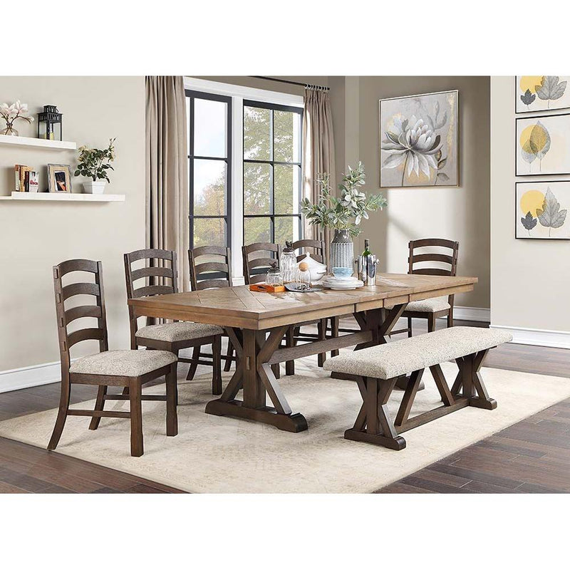 Acme Furniture Pascaline Dining Table with Trestle Base DN00702 IMAGE 5