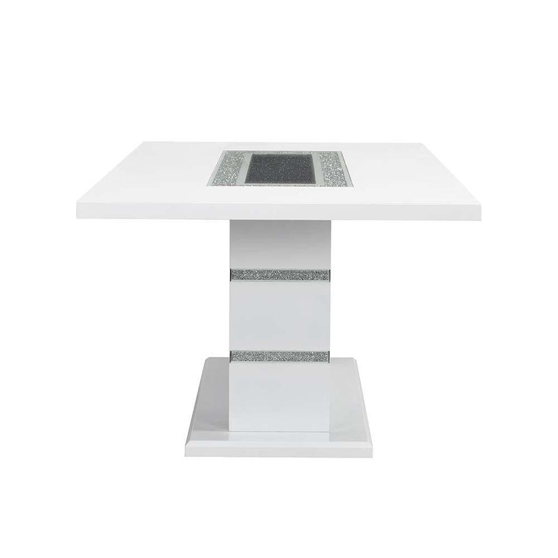 Acme Furniture Elizaveta Dining Table with Pedestal Base DN00814 IMAGE 3