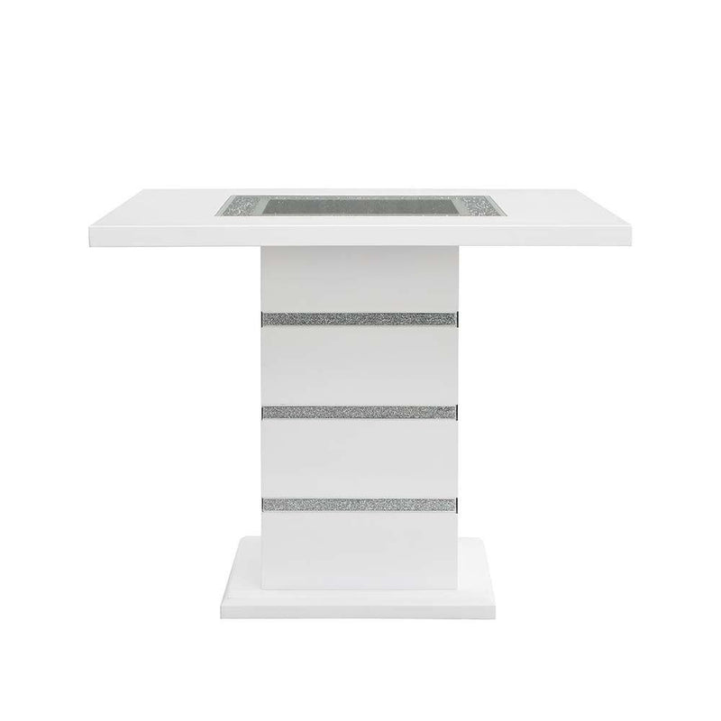 Acme Furniture Elizaveta Dining Table with Pedestal Base DN00817 IMAGE 2