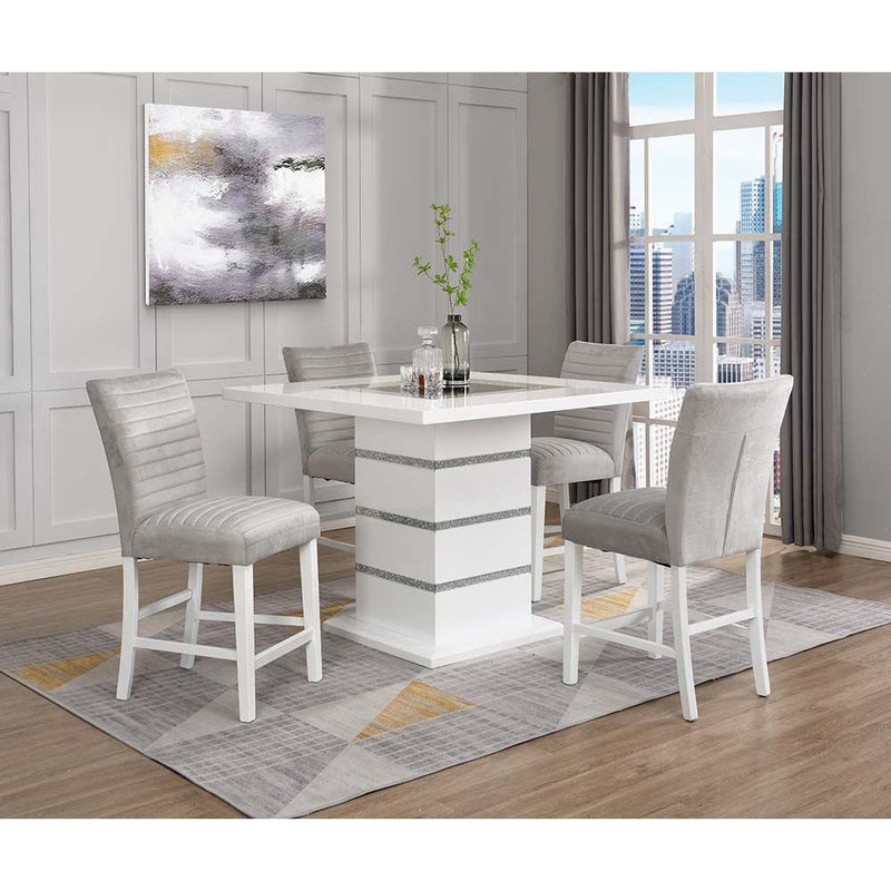 Acme Furniture Elizaveta Dining Table with Pedestal Base DN00817 IMAGE 4