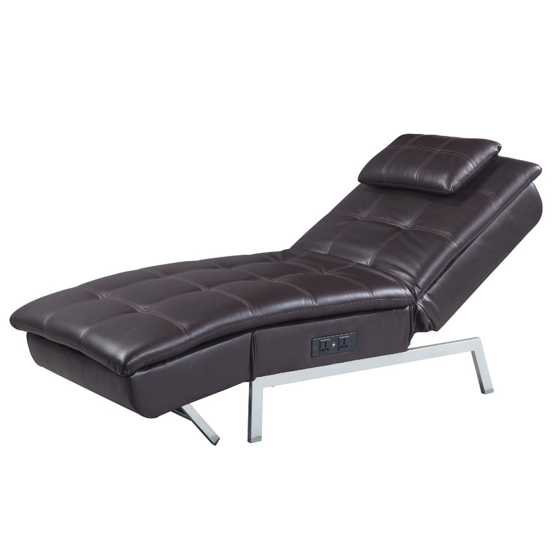 Acme Furniture Padilla Leather Look Chaise LV00825 IMAGE 6