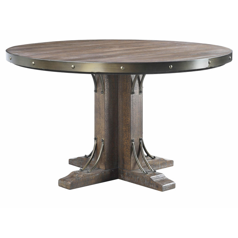 Acme Furniture Round Raphaela Dining Table with Pedestal Base DN00984 IMAGE 1
