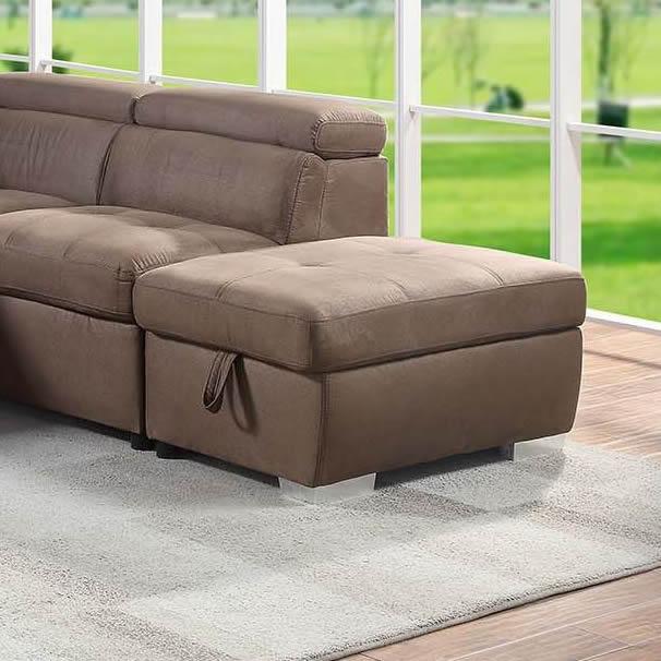 Acme Furniture Acoose Fabric Storage Ottoman LV01026 IMAGE 1
