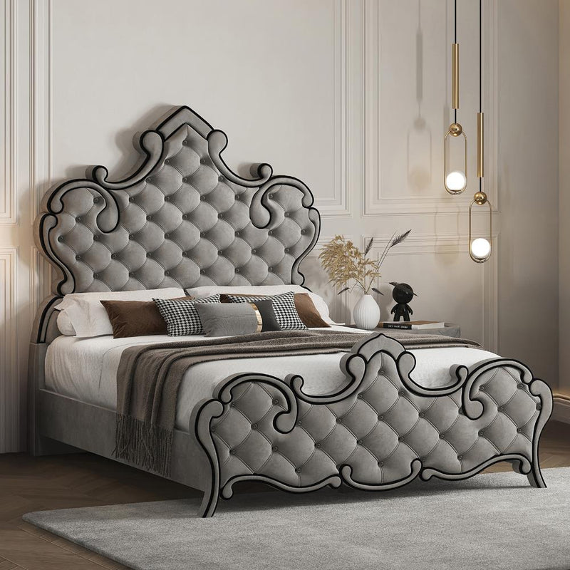 Acme Furniture Perine King Upholstered Panel Bed BD01061EK IMAGE 1