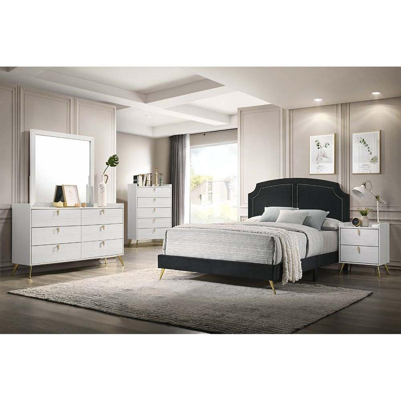 Acme Furniture Zeena Queen Upholstered Panel Bed BD01176Q IMAGE 4