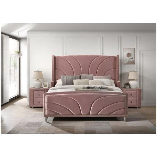 Acme Furniture Salonia King Upholstered Panel Bed BD01182EK IMAGE 1