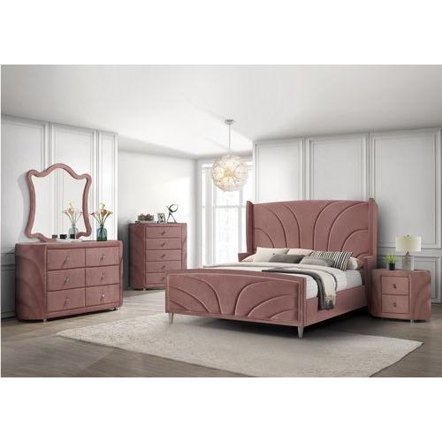 Acme Furniture Salonia King Upholstered Panel Bed BD01182EK IMAGE 2