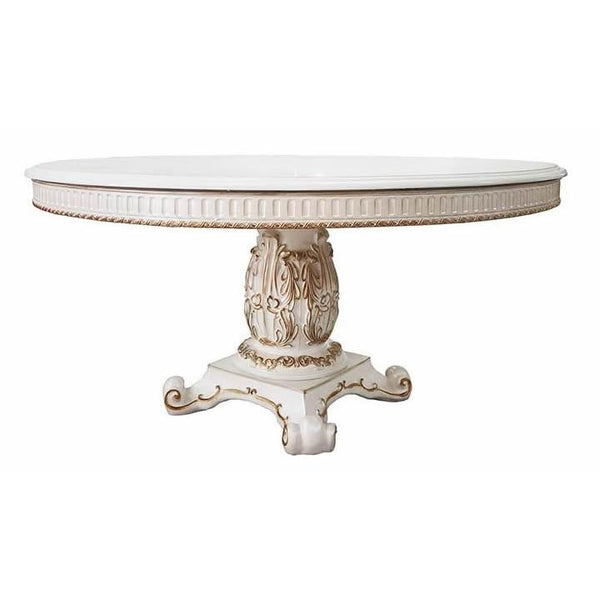 Acme Furniture Round Vendom Dining Table with Pedestal Base DN01222 IMAGE 1