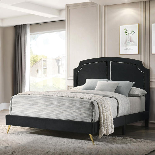Acme Furniture Zeena King Upholstered Panel Bed BD01271EK IMAGE 1