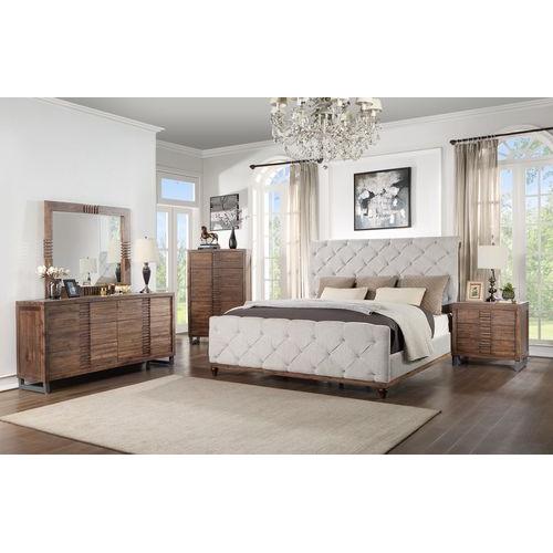 Acme Furniture Andria California King Upholstered Panel Bed BD01289CK IMAGE 5